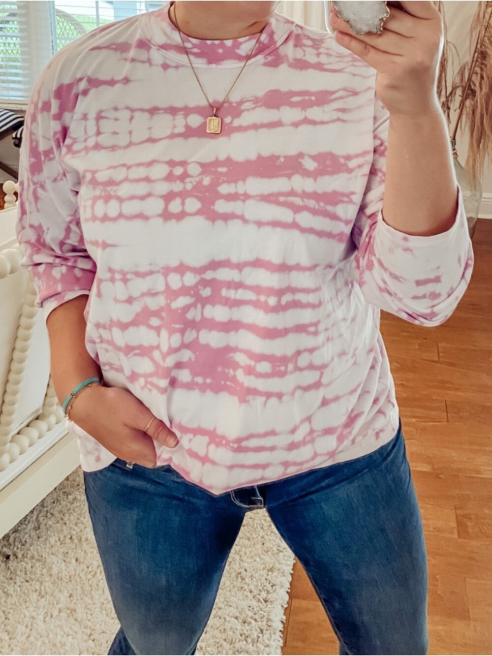 Be Free Tie Dye Oversize Long Sleeve T-Shirt NWT